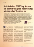 Vorschauseite 1: De-Eskalation: EORTC legt Konzept zur Optimierung (statt Maximierung) onkologischer Therapien vor
