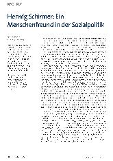Vorschauseite 1: Herwig Schirmer: Ein Menschenfreund in der Sozialpolitik