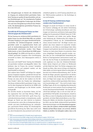 Vorschauseite 4: Früher sagte man dazu „Plagiat“, heute heißt es „KI-Training“ Neue rechtliche Herausforderungen – der Gesetzgeber ist gefordert