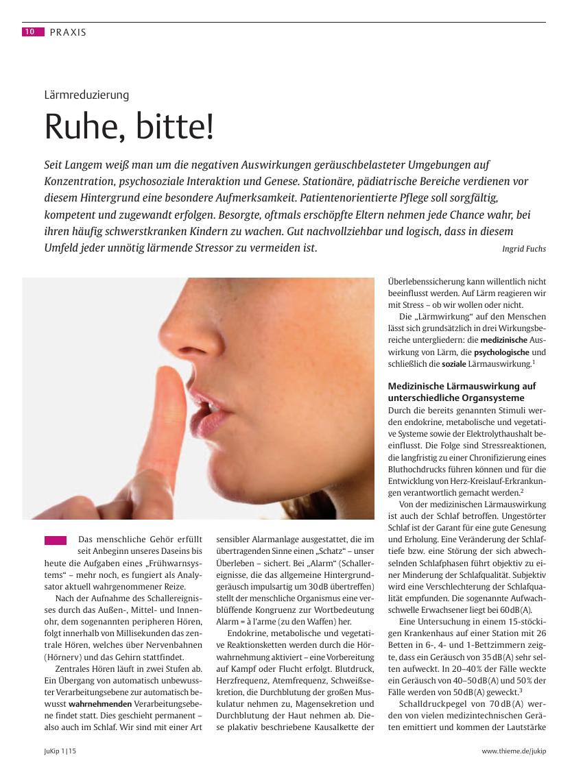 Vorschauseite 1: Ruhe, bitte!