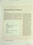 Vorschauseite 1: Spiritualität ist Halt geben.