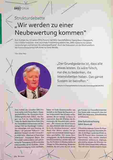 Vorschauseite 1: „Wir werden zu einer Neubewertung kommen."