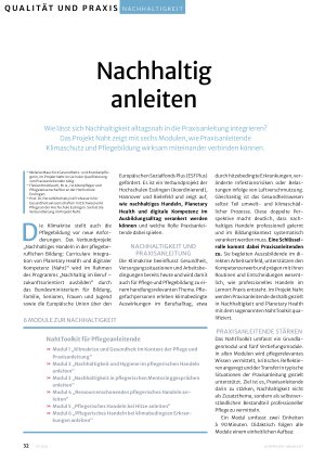 Vorschauseite 1: Nachhaltig anleiten