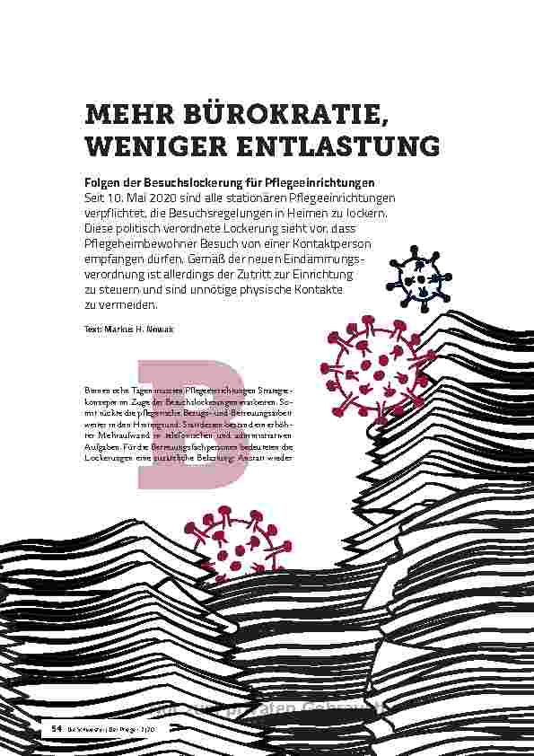 Vorschauseite 1: MEHR BÜROKRATIE, WENIGER ENTLASTUNG Folgen der Besuchslockerung für Pflegeeinrichtungen