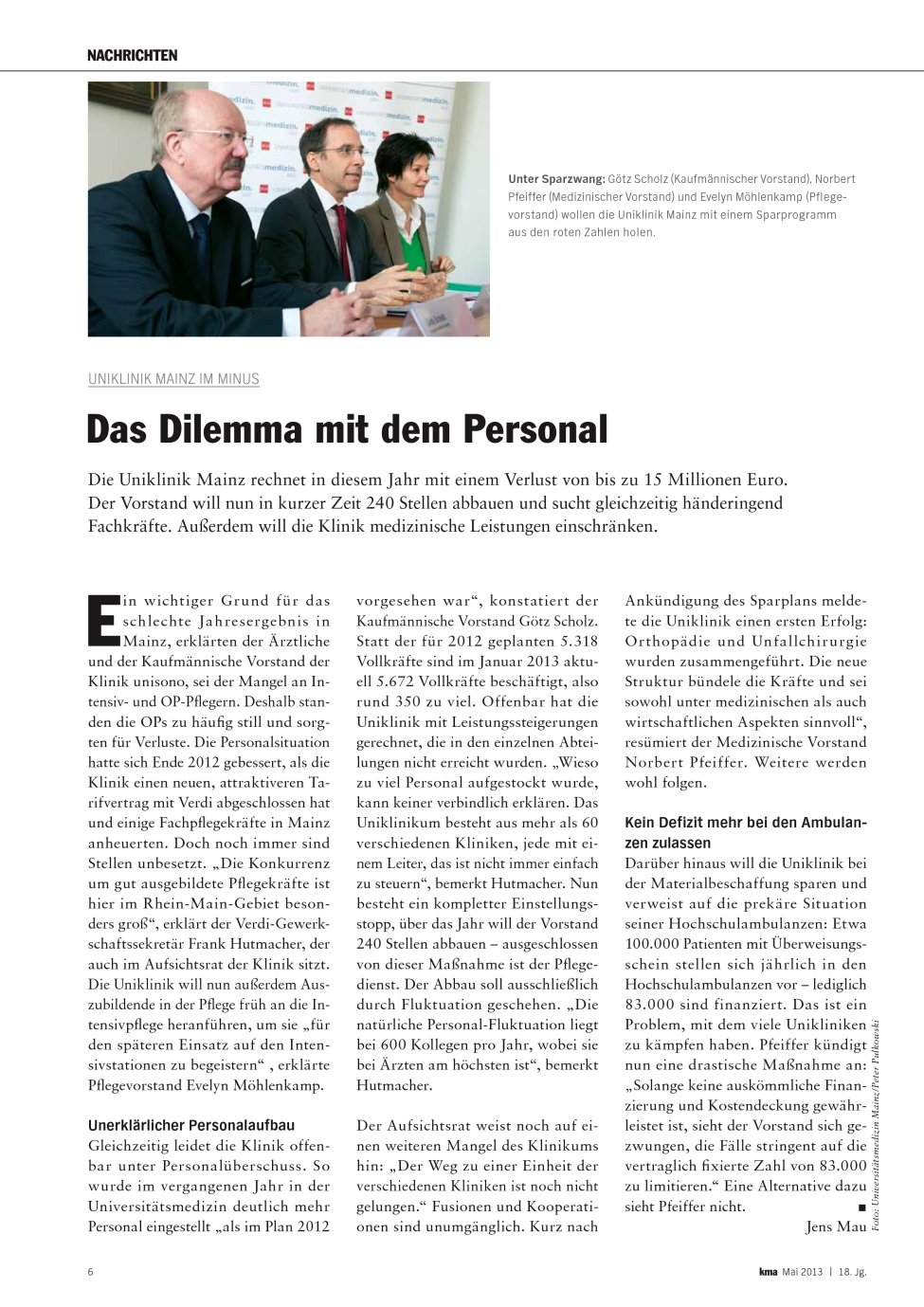 Vorschauseite 1: Das Dilemma mit dem Personal
