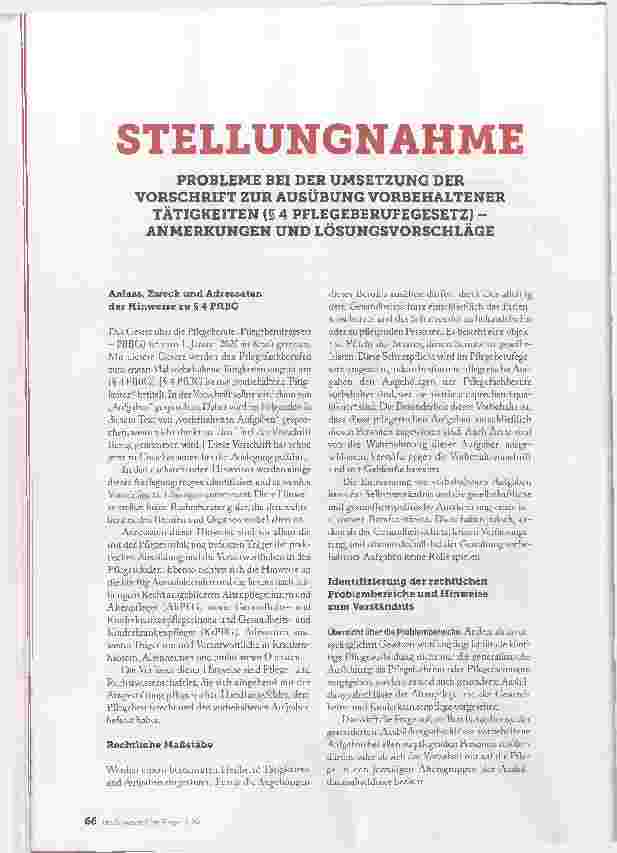Vorschauseite 1: STELLUNGNAHME