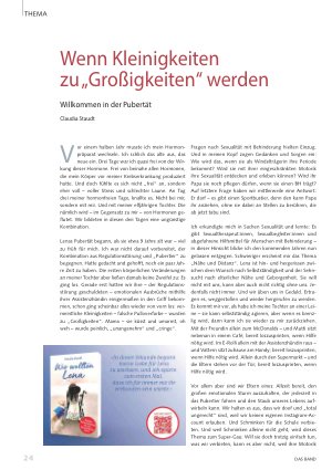 Vorschauseite 1: Wenn Kleinigkeiten zu „Großigkeiten“ werden Willkommen in der Pubertät
