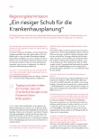 Vorschauseite 1: Regierungskommission „Ein riesiger Schub für die Krankenhausplanung“