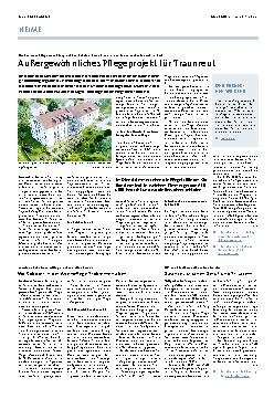 Vorschauseite 1: Außergewöhnliches Pflegeprojekt für Traunreut