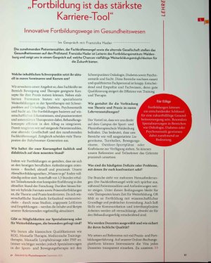 Vorschauseite 1: „Fortbildung ist das stärkste Karriere-Tool“ * Innovative Fortbildungswege im Gesundheitswesen