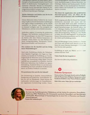 Vorschauseite 2: „Fortbildung ist das stärkste Karriere-Tool“ * Innovative Fortbildungswege im Gesundheitswesen
