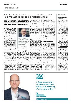 Vorschauseite 1: Ein Preisschild für den Infektionsschutz