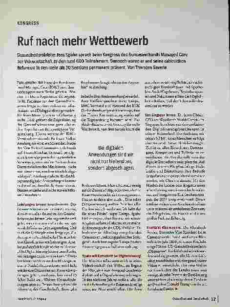 Vorschauseite 1: Ruf nach mehr Wettbewerb