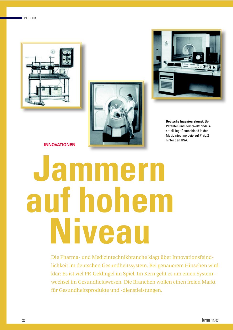 Vorschauseite 1: Jammern auf hohem Niveau
