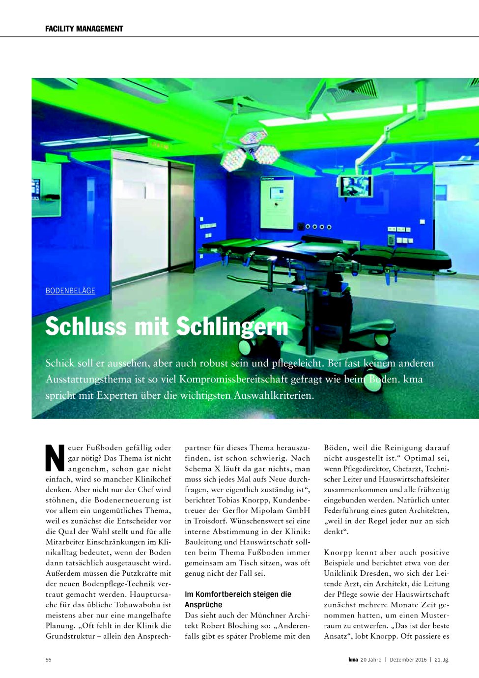 Vorschauseite 1: Bodenbeläge: Schluss mit Schlingern