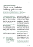 Vorschauseite 1: Führungskräftemangel: Chefärzte wollen keine Erfüllungsgehilfen sein.