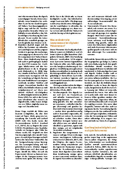 Vorschauseite 5: Lesen im digitalen Kontext: Welche Erfordernisse ergeben sich aus dem Einsatz von Tablets und Computern für die Leseförderung?