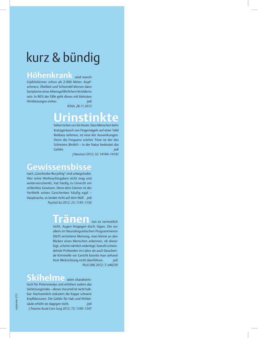 Vorschauseite 1: kurz & bündig
