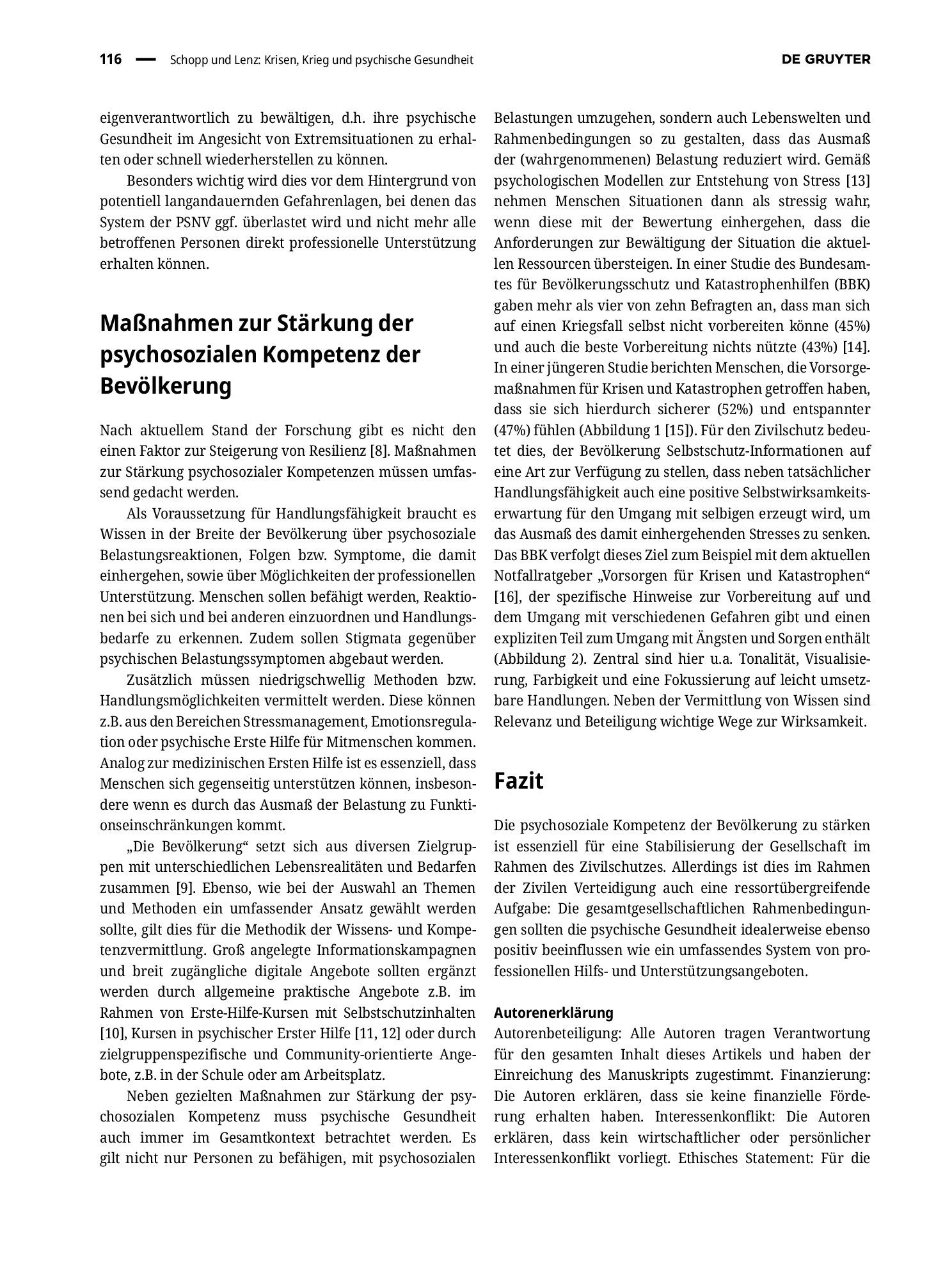 Vorschauseite 2: Krisen, Krieg und psychische Gesundheit