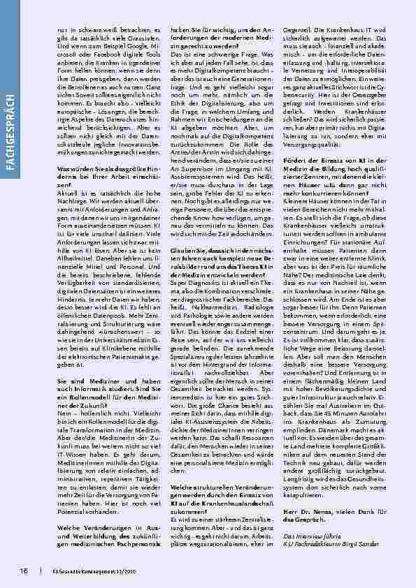 Vorschauseite 3: Der Mensch steht im Mittelpunkt des Smart Hospitals.