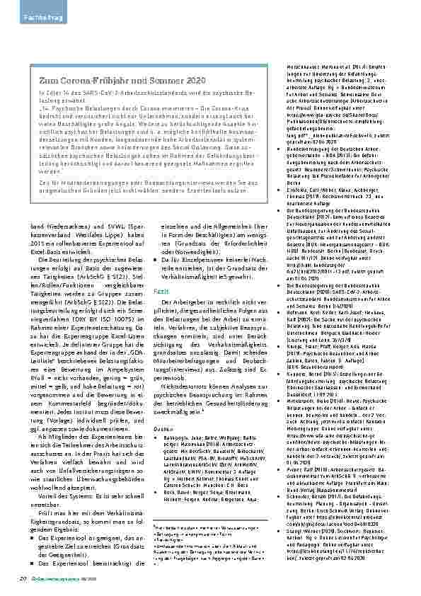 Vorschauseite 5: Gefährdungsbeurteilung quer-gedacht GBU Psyche – Welche Instrumente sind zulässig?