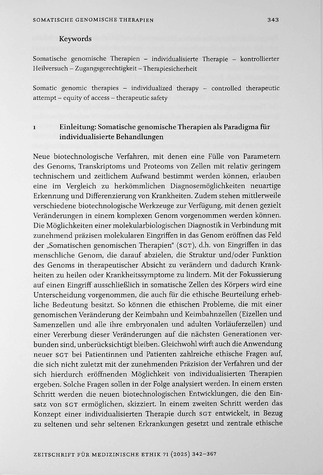Vorschauseite 2: Somatische genomische Therapien als Paradigma für individualisierte Behandlungen