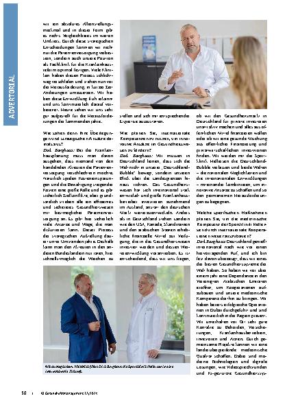 Vorschauseite 2: Grenzenlose Gesundheit – Sportklinik Hellersen verlässt die „Deutschland-Bubble“