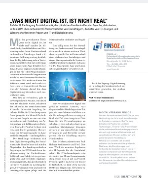 Vorschauseite 1: " Was nicht digital ist, ist nicht real "
