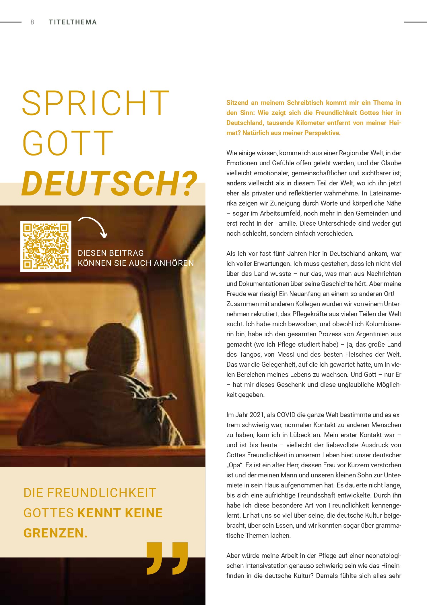 Vorschauseite 1: Die Freundlichkeit Gottes kennt keine Grenzen