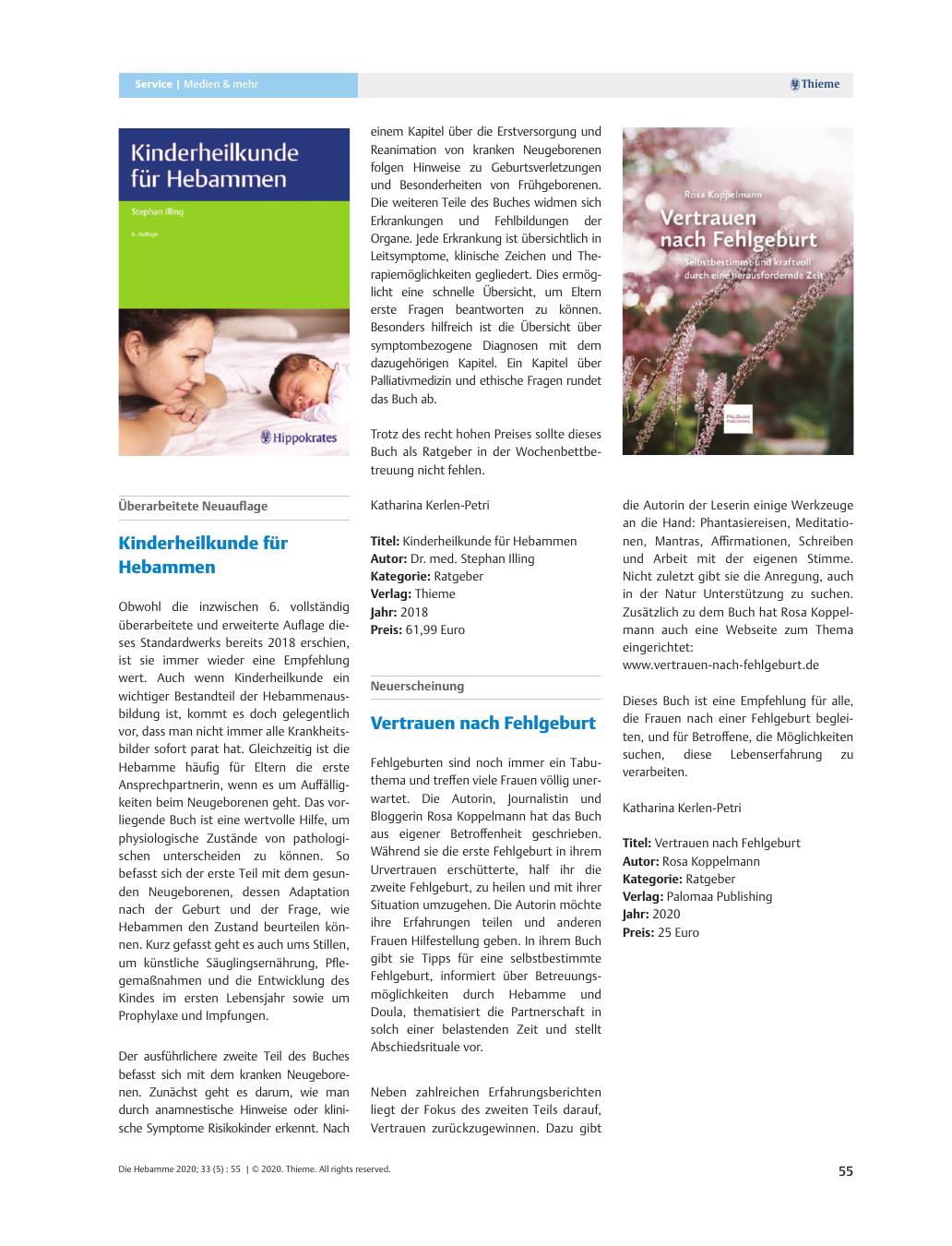 Vorschauseite 1: Kinderheilkunde für Hebammen