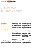 Vorschauseite 1: GUT VERSORGT – EIN LEBEN MIT RENTE