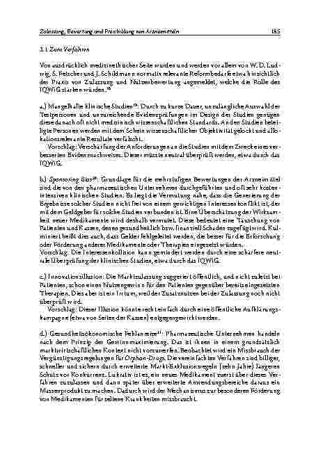 Vorschauseite 5: Zulassung, Bewertung und Preisbildung von Arzneimitteln aus Sicht von Evidenz und Ethik