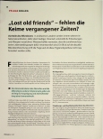 Vorschauseite 1: "Lost old friends" - fehlen die Zeiten vergangener Zeiten?