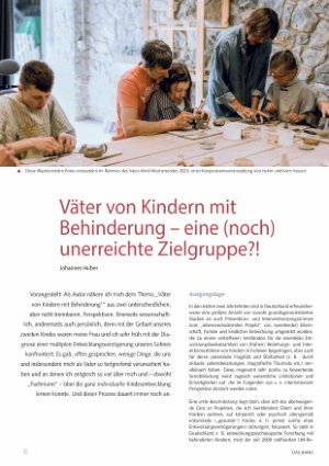 Vorschauseite 1: Väter von Kindern mit Behinderung - eine (noch) unerreichte Zielgruppe? !