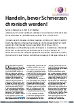Vorschauseite 1: Handeln, bevor Schmerzen chronisch werden!