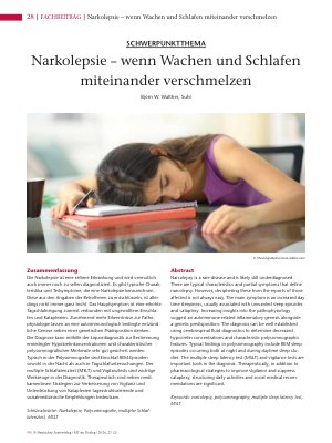 Vorschauseite 1: Narkolepsie – wenn Wachen und Schlafen miteinander verschmelzen