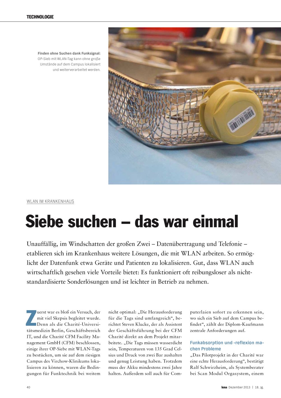 Vorschauseite 1: Siebe suchen ? das war einmal