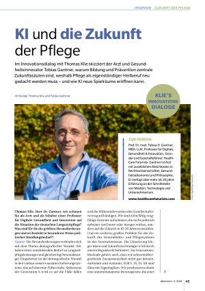 Vorschauseite 1: KI und die Zukunft der Pflege