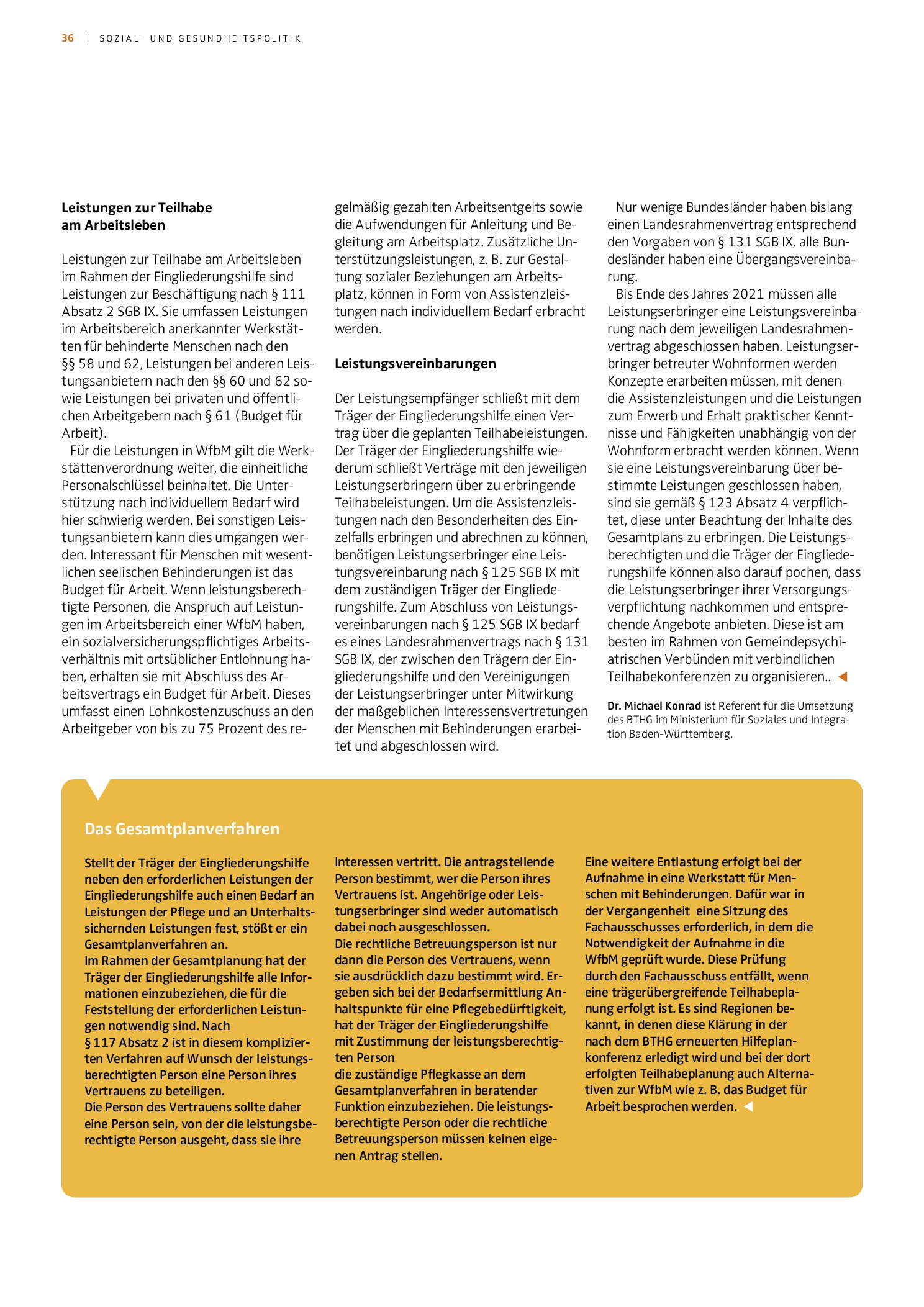 Vorschauseite 3: Die Teilhabeleistungen und die Teilhabeplanung