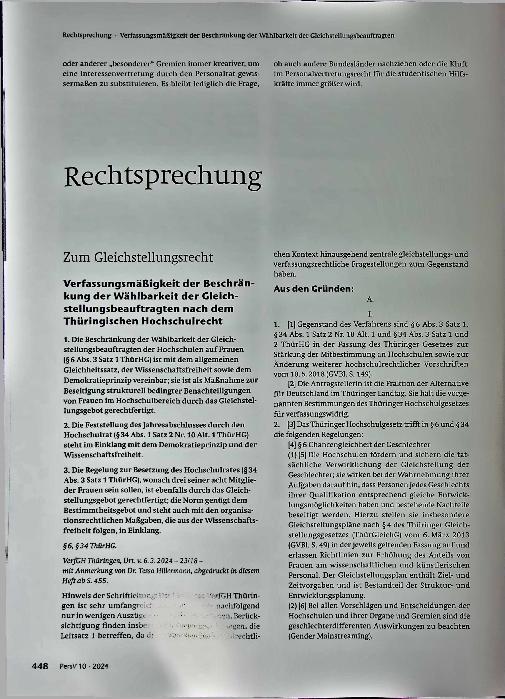 Vorschauseite 1: Zum Gleichstellungsrecht