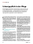 Vorschauseite 1: Schweigepflicht in der Pflege