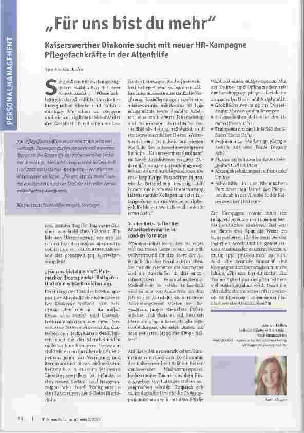 Vorschauseite 1: „Für uns bist du mehr."