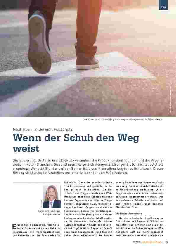 Vorschauseite 1: Neuheiten im Bereich Fußschutz: Wenn der Schuh den Weg weist