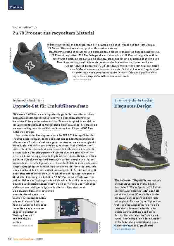 Vorschauseite 4: Neuheiten im Bereich Fußschutz: Wenn der Schuh den Weg weist