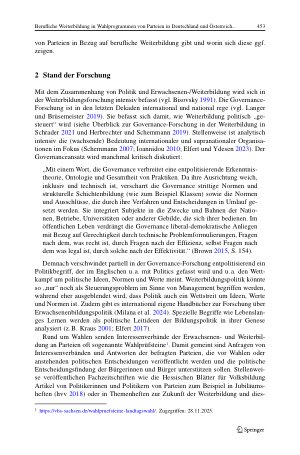 Vorschauseite 3: Berufliche Weiterbildung in Wahlprogrammen von Parteien in Deutschland und Österreich zwischen Strukturbildung, Schweigen und „Lebenslangem Flügelheben“