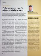 Vorschauseite 1: Prämiengelder nur für erbrachte Leistungen