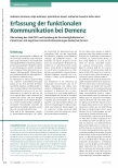 Vorschauseite 1: Erfassung der funktionalen Kommunikation bei Demenz