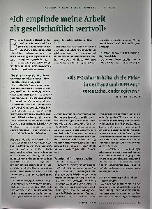 Vorschauseite 1: "Ich empfinde meine Arbeit als gesellschaftlich wertvoll."