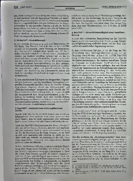Vorschauseite 3: Jahresrückblick Rechtsprechung 2023 zum Verbraucherinformationsrecht