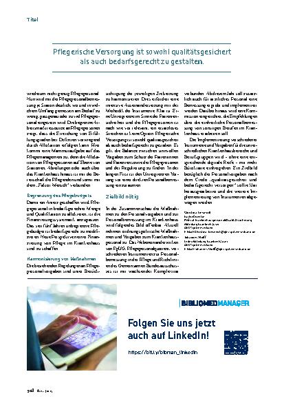 Vorschauseite 3: Pflege im Krankenhaus Die Balance finden